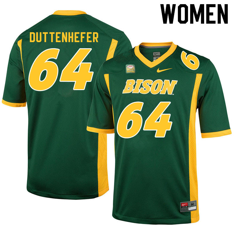 Women #64 Jaxon Duttenhefer North Dakota State Bison College Football Jerseys Sale-Green